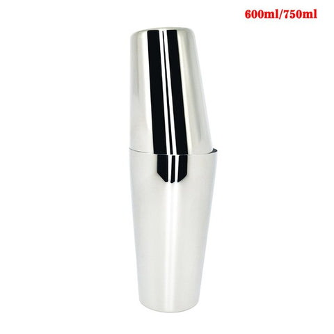 Image of 750ml/600ml Stainless Bar Cocktail Shaker Set Barware Set Shaker Set with Wooden Rack