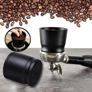 Aluminum Dosing Ring Powder Feeder For Brewing Coffee Tamper Grinder Parts Kitchen Tool Barista Coffee Tools Coffeeware Black