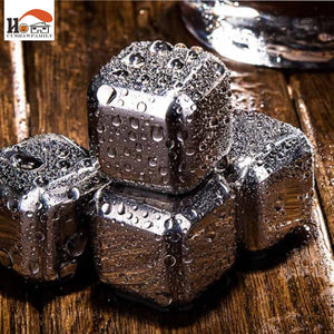 1pcs Magic Stainless steel whisky ice cubes/bar, KTV supplies wiskey/wine/beer cooler Ice Stone Barware Supplies Kitchen tools