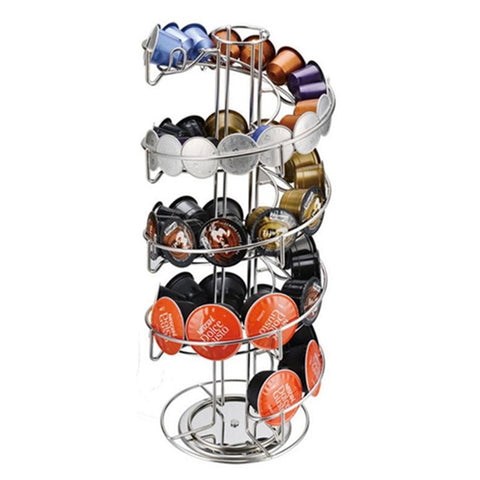 Image of Iron Coffeeware Nespresso Coffee Capsules Pot Holder Stand Capsule Storage Rack Shelf Organizer For Dolce Gusto